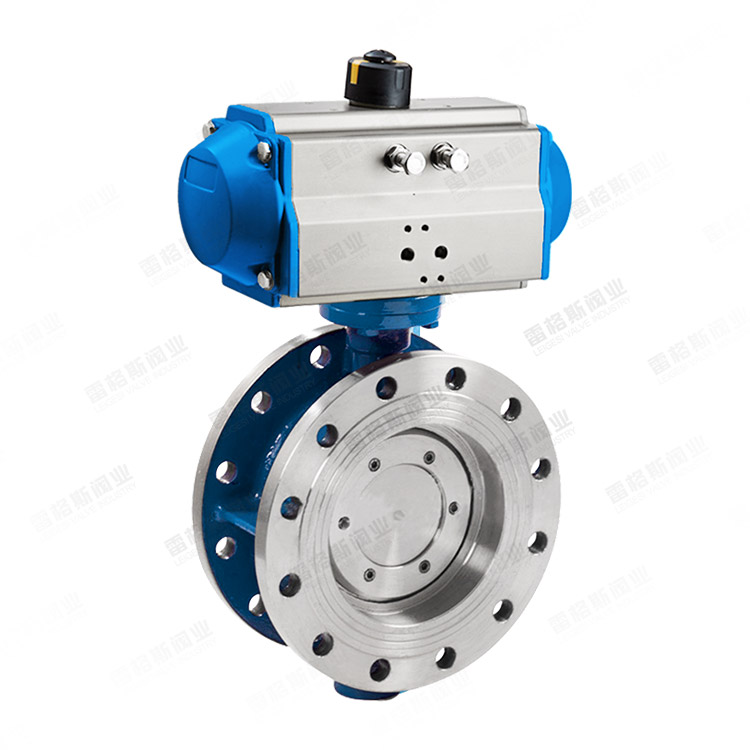 Pneumatic hard-sealed flanged butterfly valve