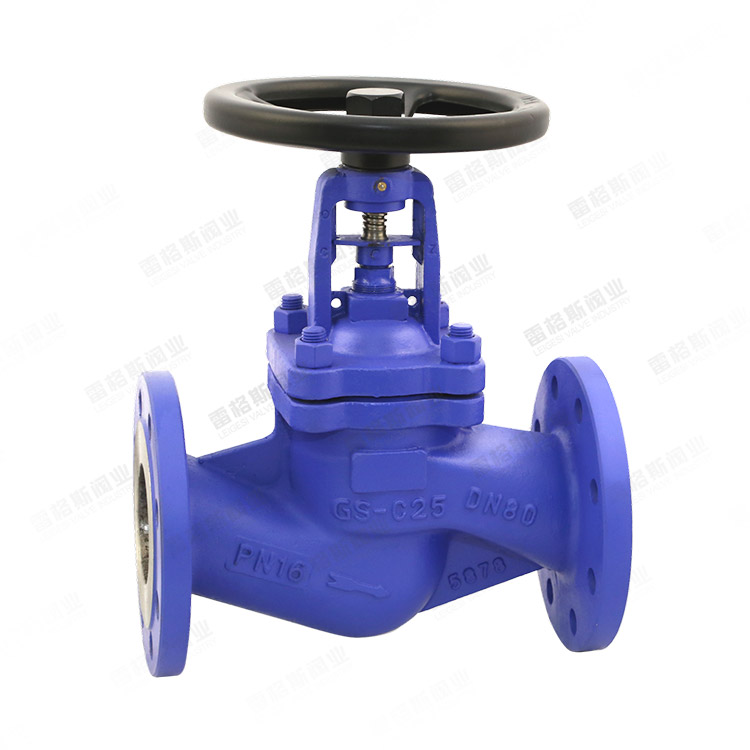 Manual bellows stop valve
