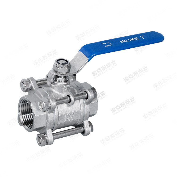 Manual three-piece internal thread ball valve