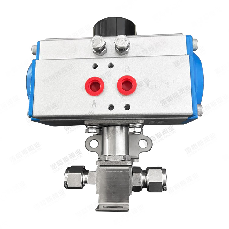 Pneumatic instrument ball valve