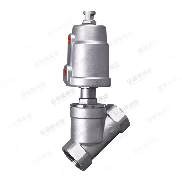 All-stainless steel threaded angle seat valve