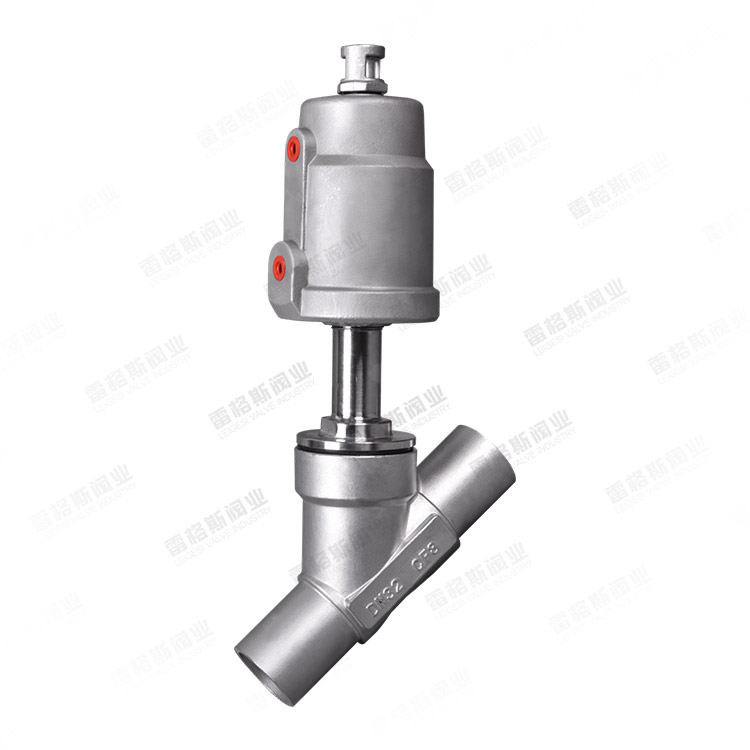 All-stainless steel welded angle seat valve