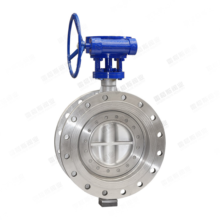 Manual stainless steel flanged butterfly valve