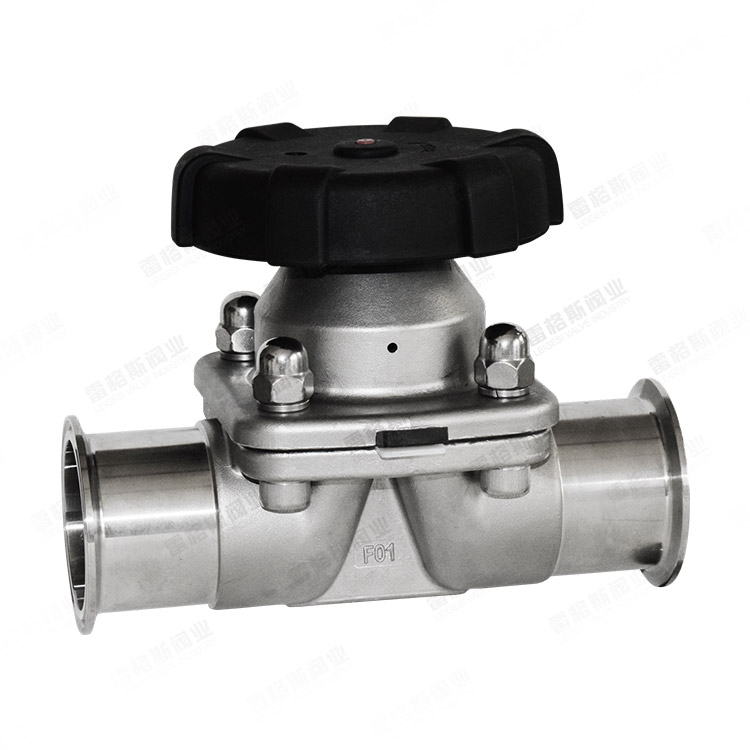 Manual clamp diaphragm valve